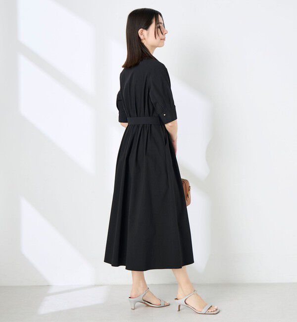 NOLLEY'S sophi「ウォッシャブルサッカーシャツワンピース」|ワンピース|