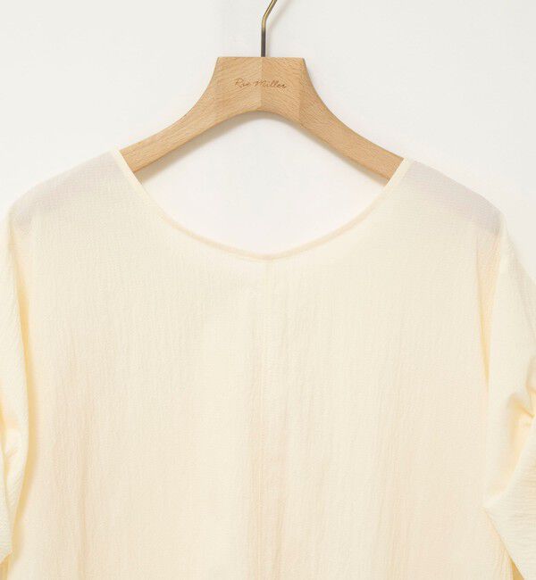 Rie Miller「ウォッシャブル２WAYブラウスシアーサッカー」|シャツ・ブラウス|