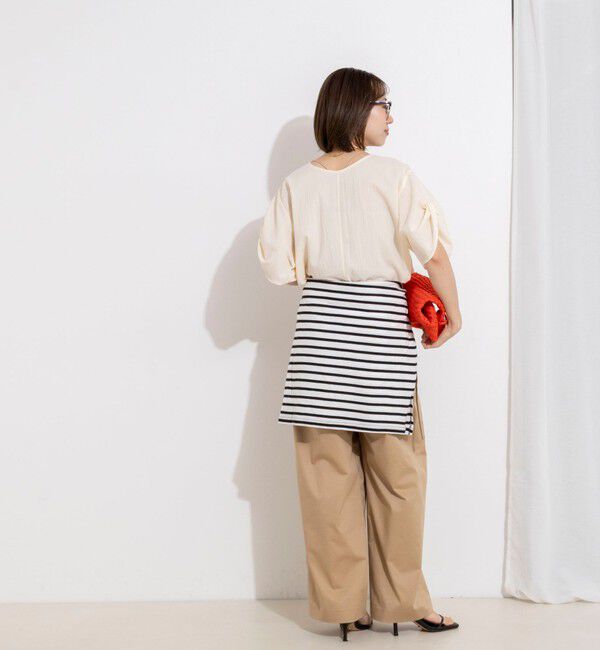 Rie Miller「ウォッシャブル２WAYブラウスシアーサッカー」|シャツ・ブラウス|