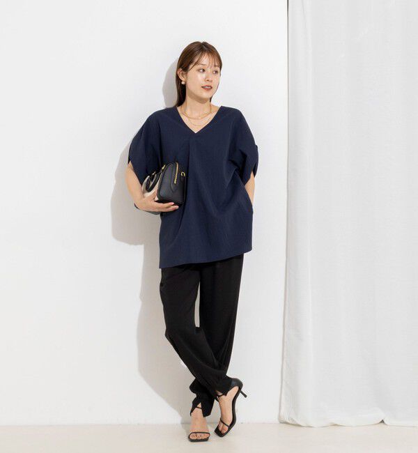 Rie Miller「ウォッシャブル２WAYブラウスシアーサッカー」|シャツ・ブラウス|