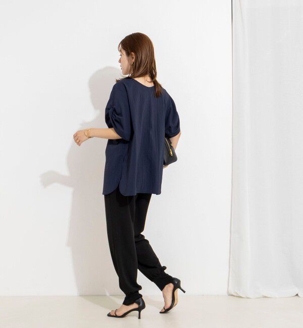 Rie Miller「ウォッシャブル２WAYブラウスシアーサッカー」|シャツ・ブラウス|