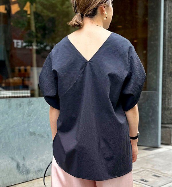 Rie Miller「ウォッシャブル２WAYブラウスシアーサッカー」|シャツ・ブラウス|