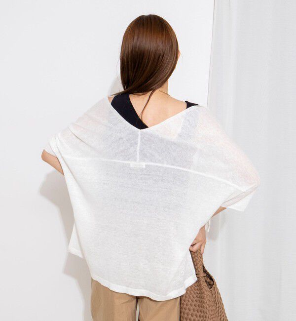 NOLLEY'S「《手洗い可能》フレンチリネンボレロカーデ」|カーディガン|