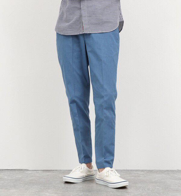 NOLLEY'S goodman「《ビジカジ対応》綿麻COOLMAX イージーパンツ 26SS」|チノ|ライトブルー