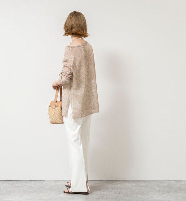 NOLLEY'S sophi「《手洗い可能》麻混針抜き天竺プルオーバー」|ニット・セーター|