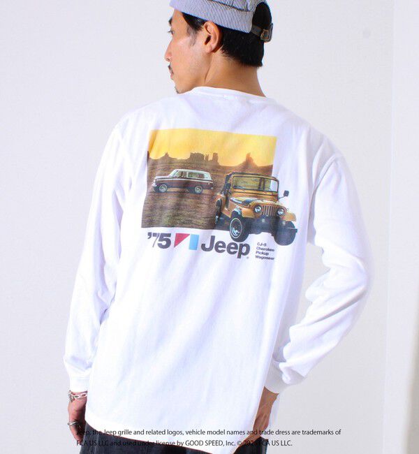 GLOSTER「【GOOD ROCK SPEED】Jeep / ジープ バックプリント ロングスリーブTシャツ ロンT」|Tシャツ・カットソー|