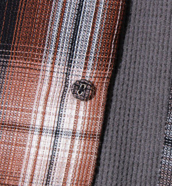 GLOSTER「【残暑にも快適なさらっとシャツ】ワッフルチェック ロングスリーブシャツ オンブレチェック」|シャツ・ブラウス|