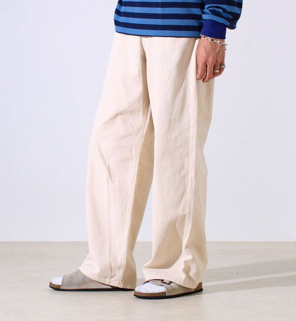 GLOSTER「【ワイド好き必見】ダック地 ワイドシルエットパンツ」|チノ|