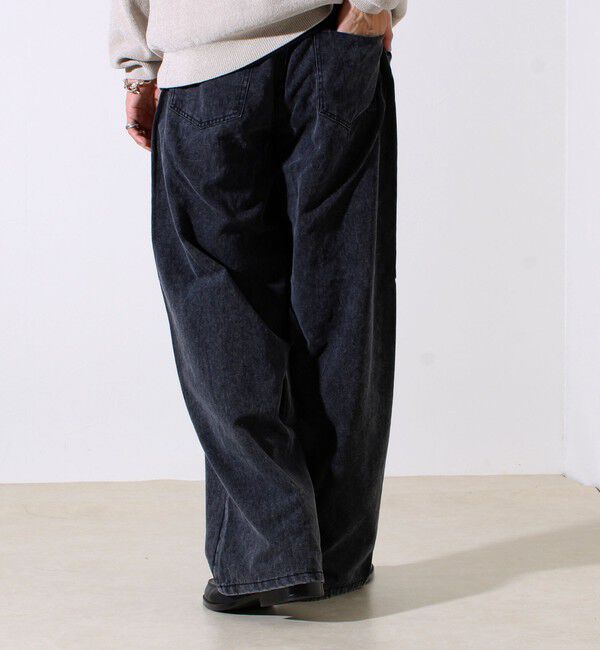GLOSTER「【ワイド好き必見】ダック地 ワイドシルエットパンツ」|チノ|