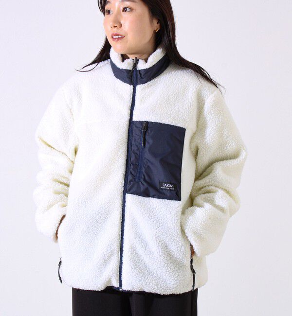 GLOSTER「【2WAYで着回せる】【UNISEX】GLOSTER配色別注 TAIONボア&times;ダウンブルゾン」|ダウン|
