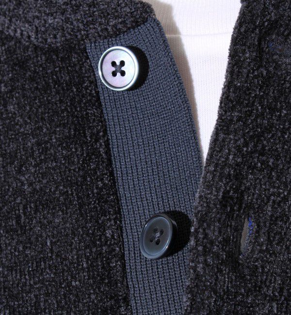 GLOSTER「【昨年人気アイテム再登場！チクチクしないニット】モールバックボーダー ヘンリーネックニット」|ニット・セーター|