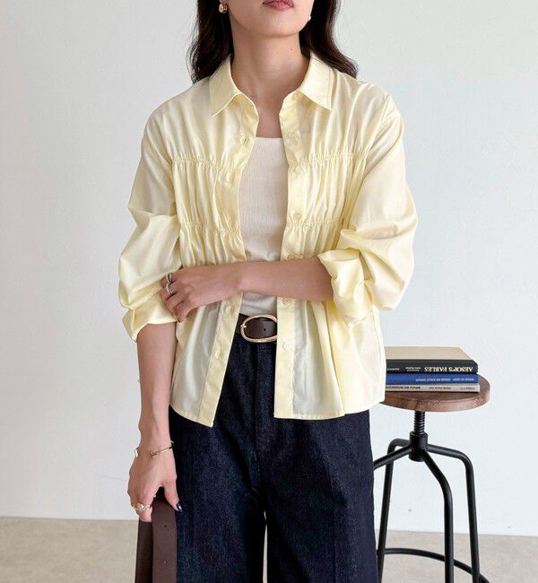 fredy emue「【@sora_522m企画】シャーリングシャツ」|シャツ・ブラウス|