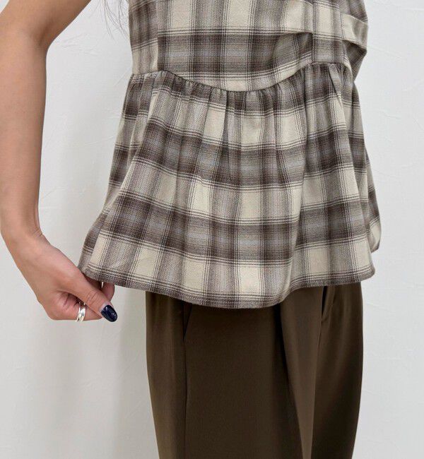 fredy emue「オンブレーチェックキャミビスチェ」|キャミソール|
