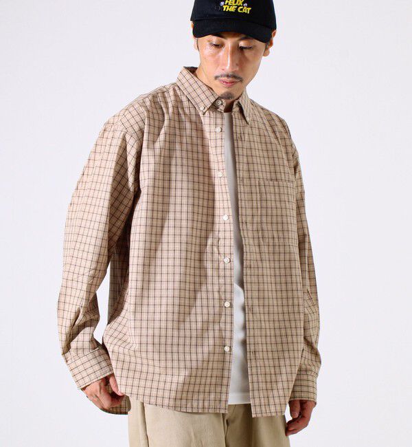 GLOSTER「【シャツ＋Tシャツの2点セット】TC平織 小柄チェックアンサンブル」|シャツ・ブラウス|