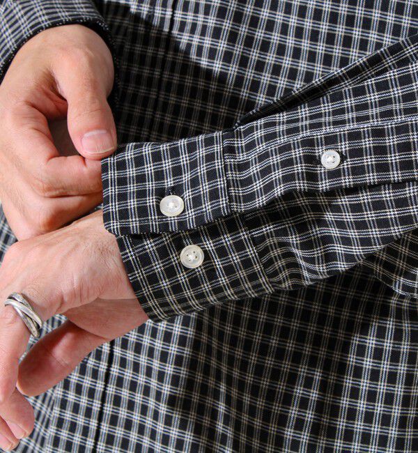 GLOSTER「【シャツ＋Tシャツの2点セット】TC平織 小柄チェックアンサンブル」|シャツ・ブラウス|