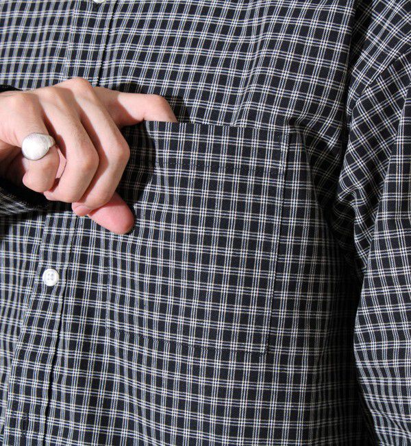 GLOSTER「【シャツ＋Tシャツの2点セット】TC平織 小柄チェックアンサンブル」|シャツ・ブラウス|