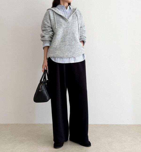 fredy emue「【リピーター続出！/高身長サイズあり】とろみWarmストレートイージーパンツ」|チノ|