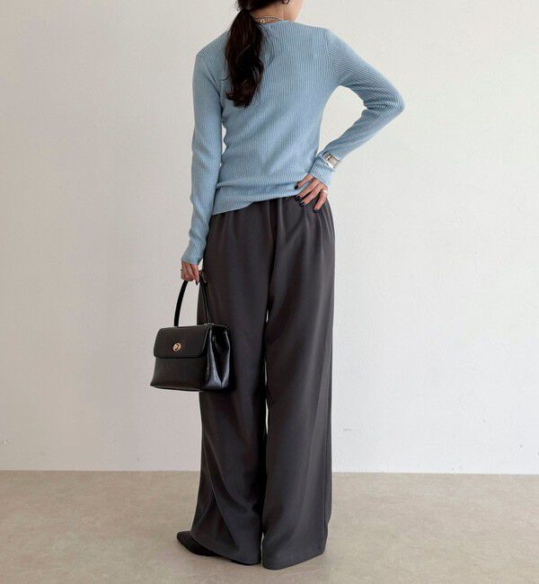 fredy emue「【リピーター続出！/高身長サイズあり】とろみWarmストレートイージーパンツ」|チノ|