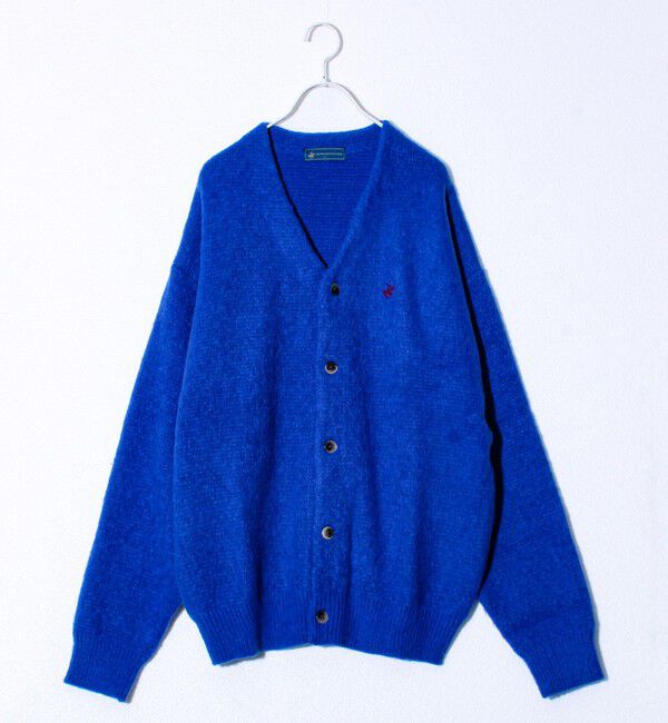 GLOSTER「【実績品番/UNISEX/別注柄あり】【BHPC】モヘヤタッチニットカーディガン」|カーディガン|ブルー
