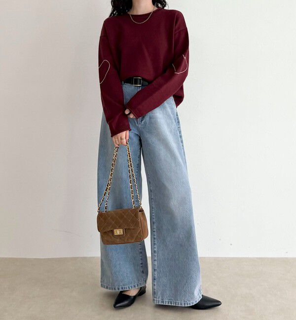 fredy emue「ハートステッチニットプルオーバー」|ニット・セーター|