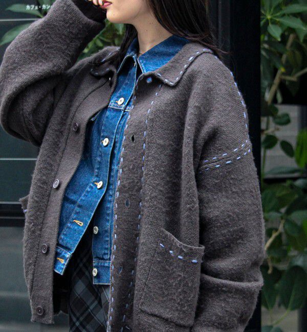 GLOSTER「【ユニセックス対応】ハンドステッチニットジャケット」|カーディガン|