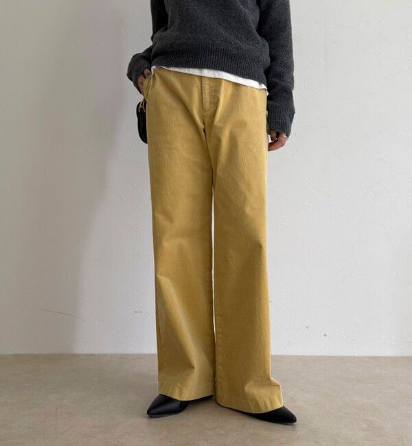 fredy emue「コーデュロイストレートパンツ」|チノ|イエロー