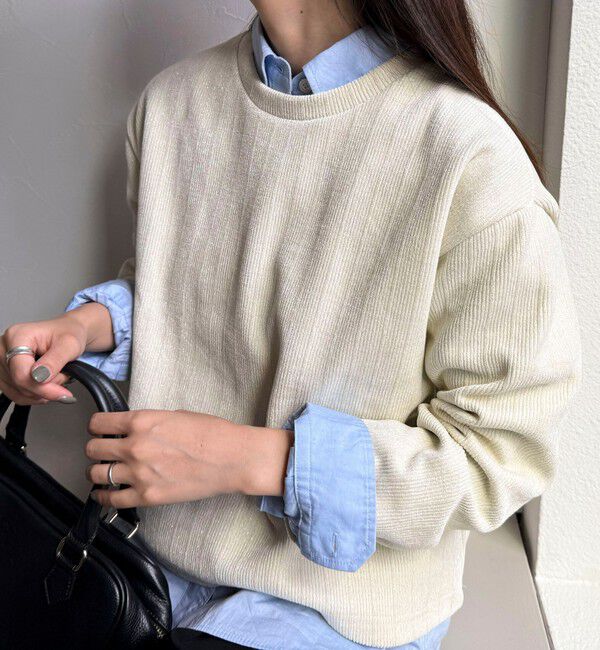 fredy emue「ラメモールプルオーバー」|Tシャツ・カットソー|アイボリー