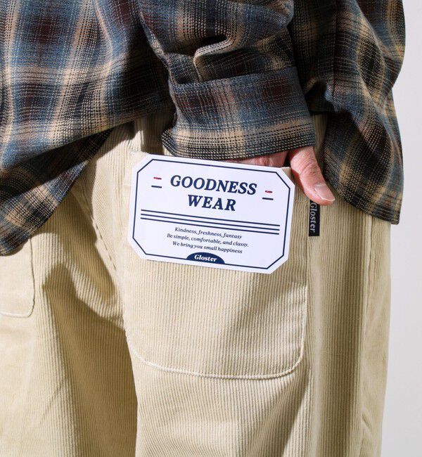 GLOSTER「【人気シリーズ/UNISEX/4サイズ/7色展開】GOODNESS コールパンツ」|チノ|