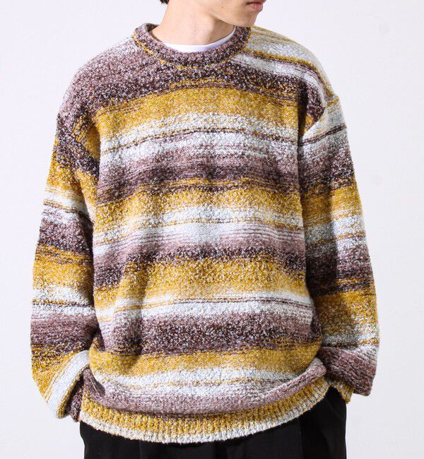 GLOSTER「【ふんわり立体感】グラデーションブークレプルオーバー」|ニット・セーター|