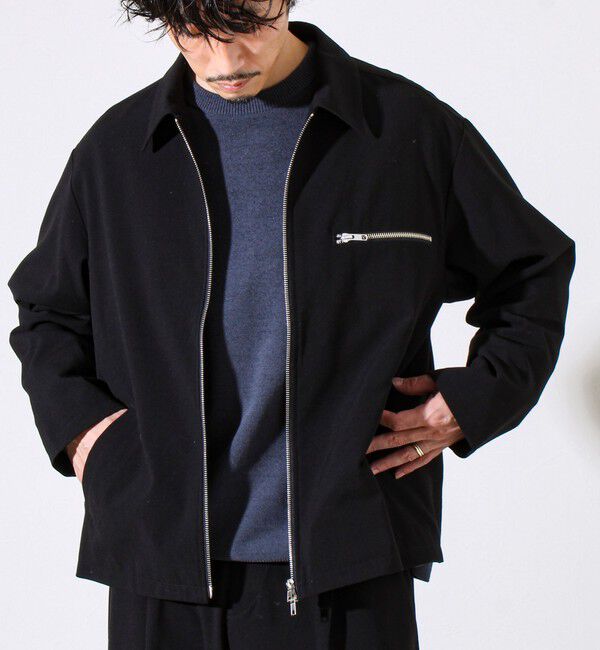 GLOSTER「【セットアップ対応】ウールライクジップジャケット」|ブルゾン・スタジャン|