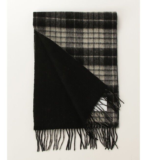 GLOSTER「【カシミヤブレンド】ウールリバーシブルチェックマフラー」|マフラー|