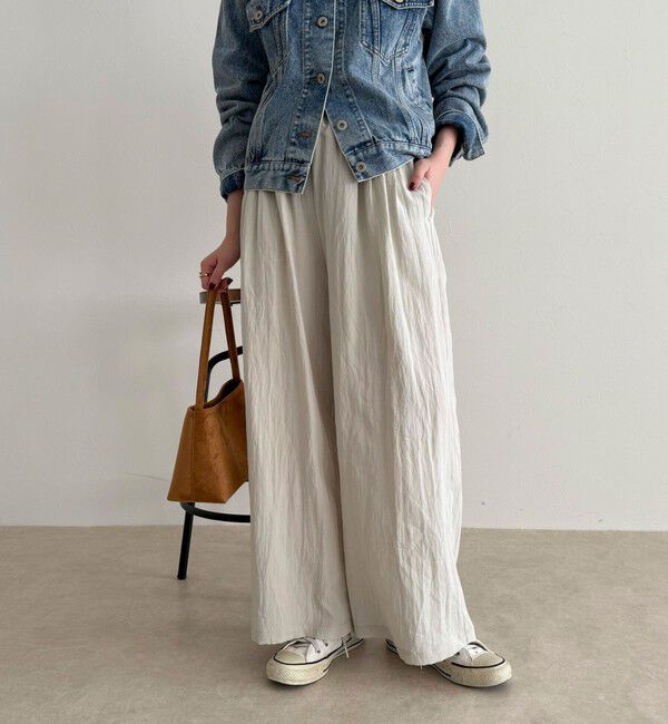 fredy emue「こなれワッシャータックイージーパンツ」|チノ|