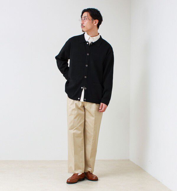 GLOSTER「【大人の万能パンツ】タックチノイージートラウザー」|チノ|