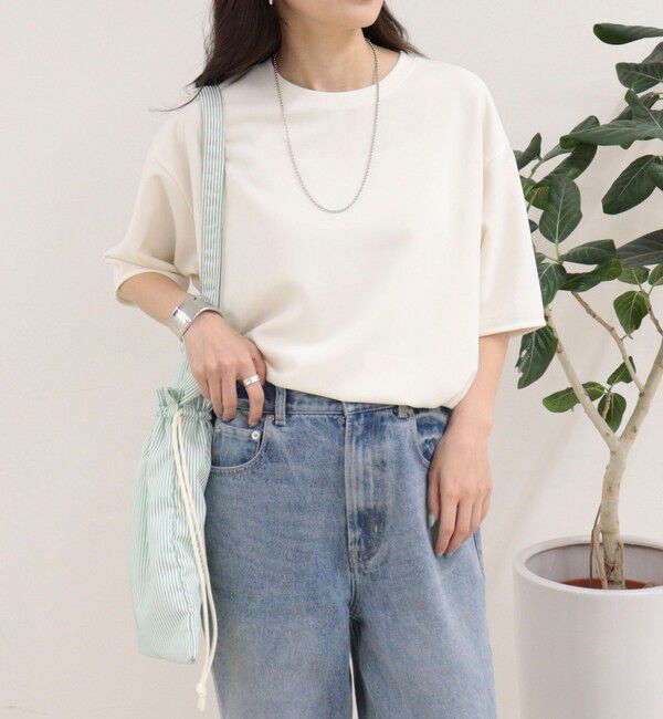 fredy emue「カットジョーゼット5分袖プルオーバー」|Tシャツ・カットソー|