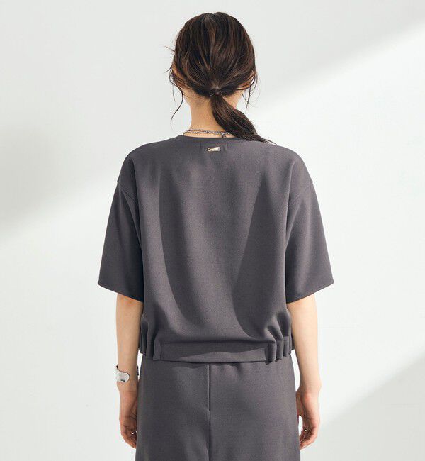 fredy emue「カットジョーゼット5分袖プルオーバー」|Tシャツ・カットソー|