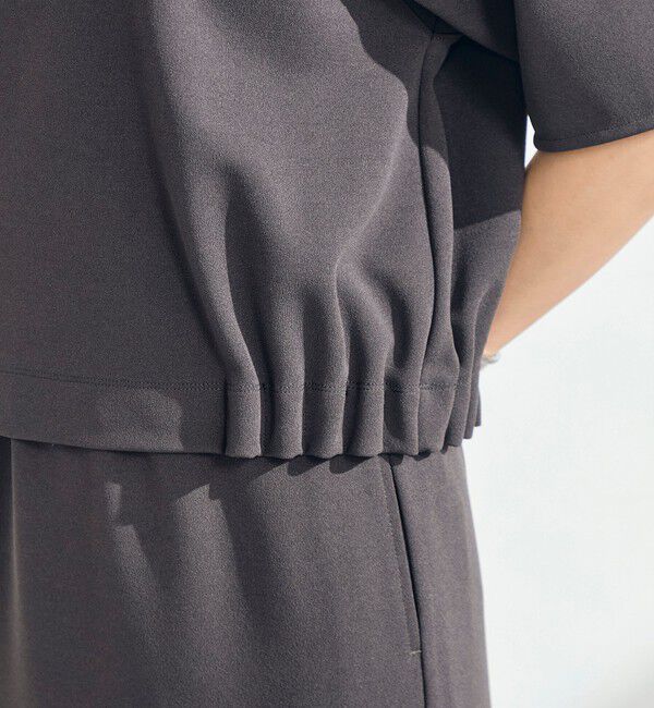 fredy emue「カットジョーゼット5分袖プルオーバー」|Tシャツ・カットソー|