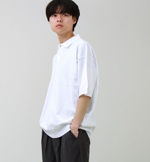 GLOSTER「【ラクなのに上品】コットンタッチリラックスポロ」|ポロシャツ|