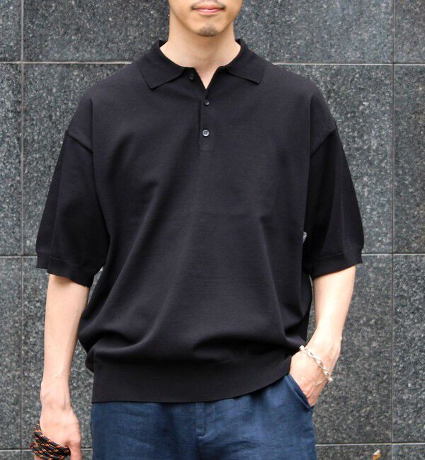 GLOSTER「【ラクなのに上品】コットンタッチリラックスポロ」|ポロシャツ|