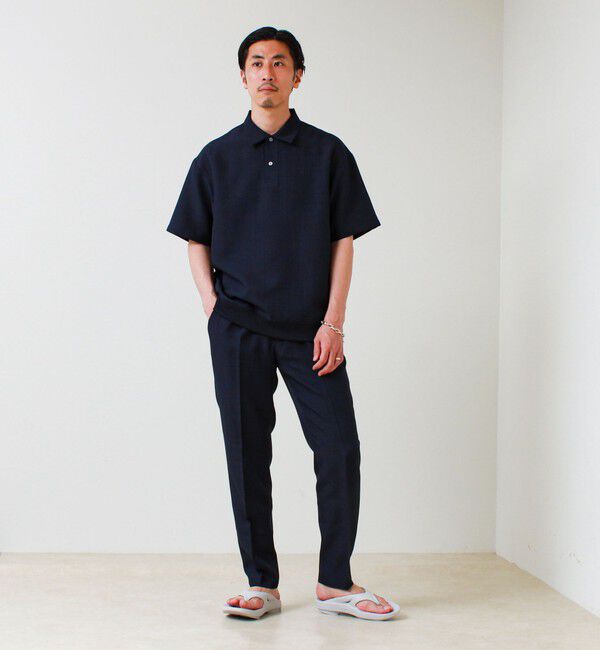 GLOSTER「【セットアップ対応】リネンライクキャンバスポロ」|ポロシャツ|