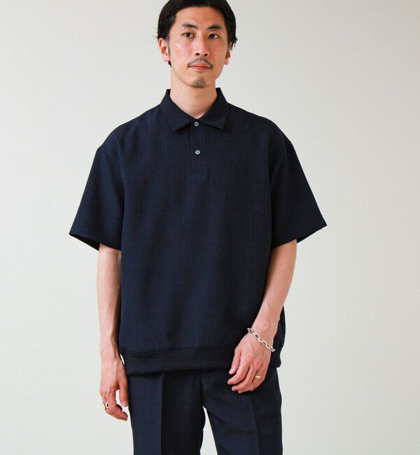 GLOSTER「【セットアップ対応】リネンライクキャンバスポロ」|ポロシャツ|