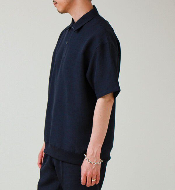 GLOSTER「【セットアップ対応】リネンライクキャンバスポロ」|ポロシャツ|