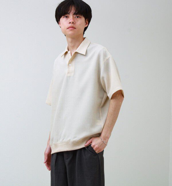 GLOSTER「【セットアップ対応】リネンライクキャンバスポロ」|ポロシャツ|