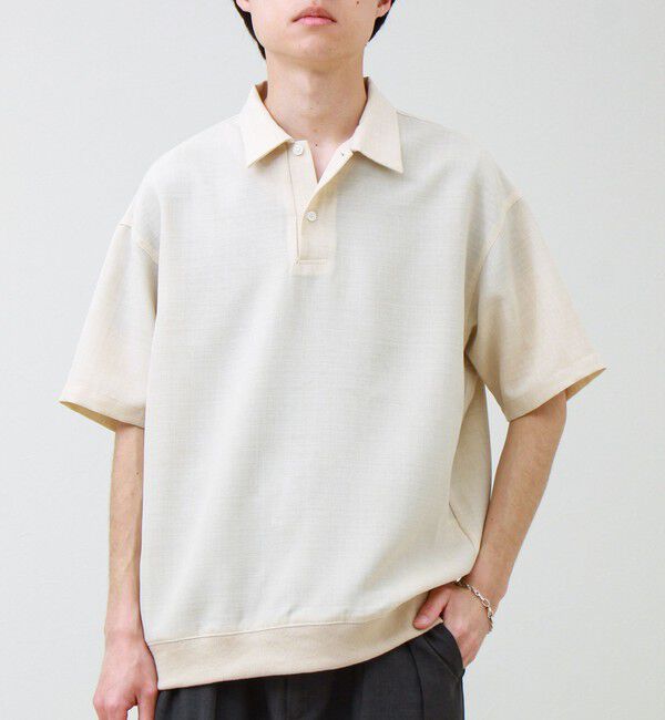 GLOSTER「【セットアップ対応】リネンライクキャンバスポロ」|ポロシャツ|