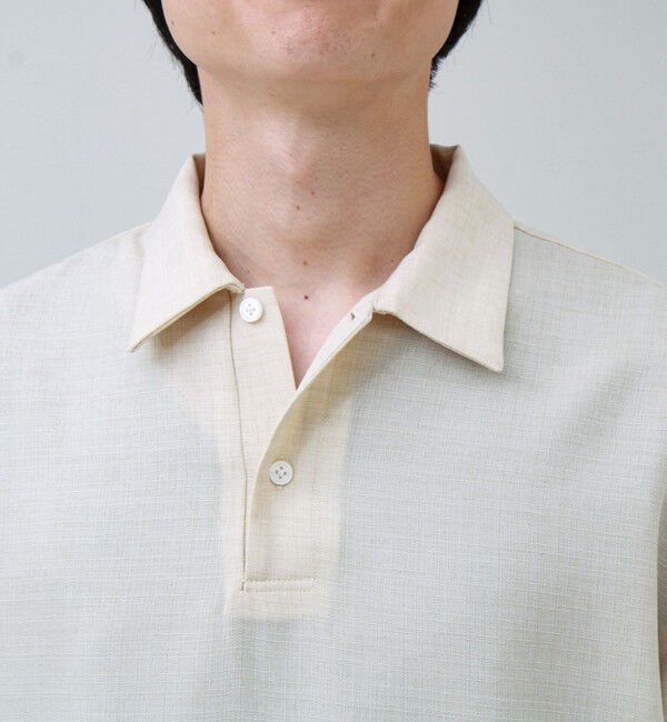 GLOSTER「【セットアップ対応】リネンライクキャンバスポロ」|ポロシャツ|