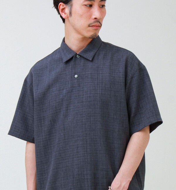 GLOSTER「【セットアップ対応】リネンライクキャンバスポロ」|ポロシャツ|