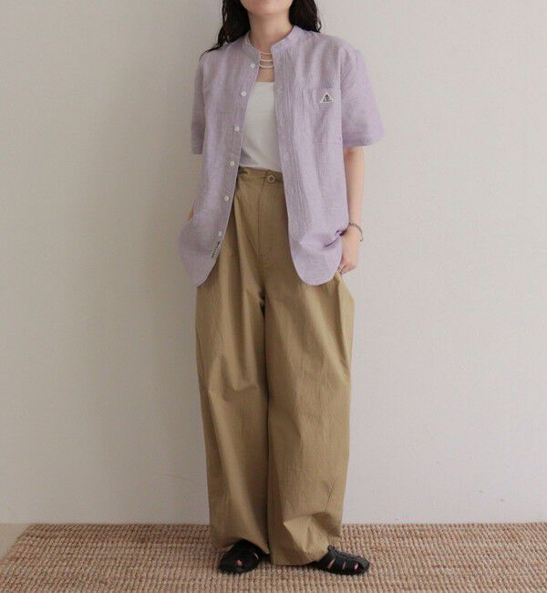 fredy emue「【GEVACO/ゲバコ】綿麻バンドカラーシャツ」|シャツ・ブラウス|