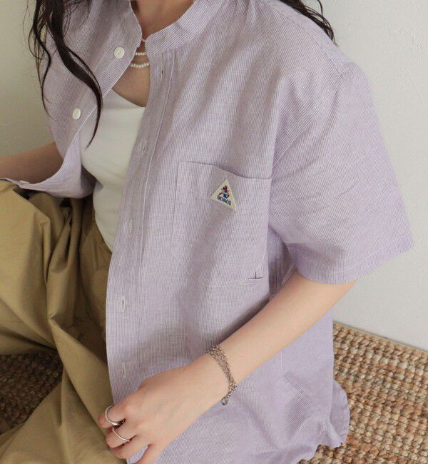 fredy emue「【GEVACO/ゲバコ】綿麻バンドカラーシャツ」|シャツ・ブラウス|