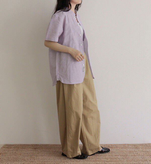 fredy emue「【GEVACO/ゲバコ】綿麻バンドカラーシャツ」|シャツ・ブラウス|