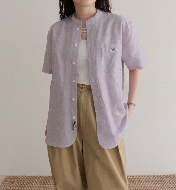 fredy emue「【GEVACO/ゲバコ】綿麻バンドカラーシャツ」|シャツ・ブラウス|