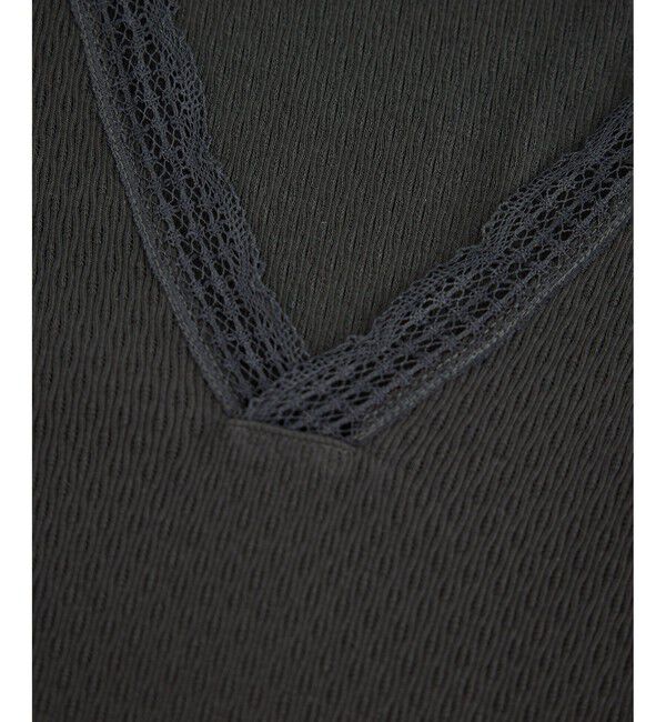 SALON adam et rope'「【Angie La La for SALON】GENTLE intimate レースVネックプルオーバー」|Tシャツ・カットソー|